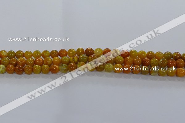 CAA1041 15.5 inches 6mm round dragon veins agate beads wholesale