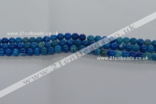 CAA1056 15.5 inches 6mm round dragon veins agate beads wholesale