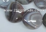 CAA106 15.5 inches 25mm coin botswana agate gemstone beads