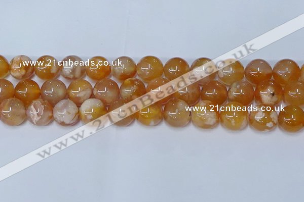 CAA1075 15.5 inches 14mm round sakura agate gemstone beads