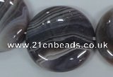 CAA109 15.5 inches 40mm coin botswana agate gemstone beads