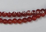 CAA110 15.5 inches 5mm round red agate gemstone beads wholesale