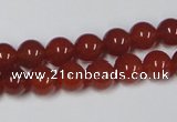 CAA111 15.5 inches 8mm round red agate gemstone beads wholesale