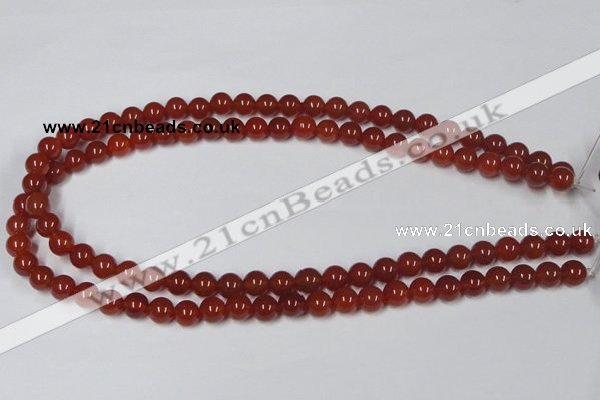 CAA111 15.5 inches 8mm round red agate gemstone beads wholesale