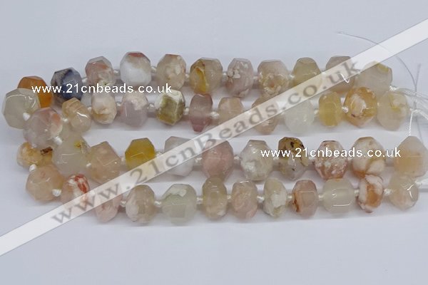 CAA1116 15.5 inches 13*18mm - 15*20mm faceted nuggets sakura agate beads