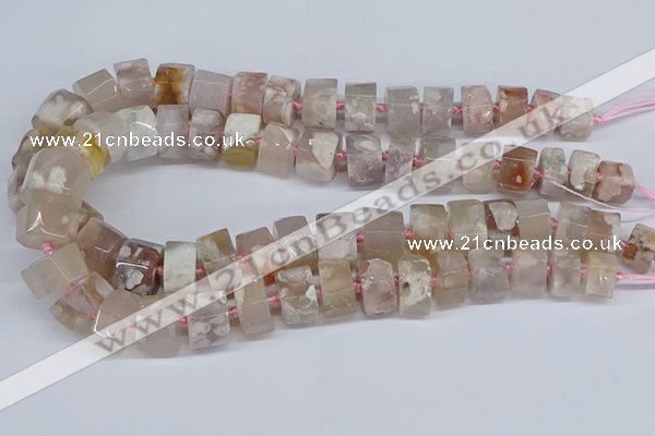 CAA1118 15.5 inches 8*12mm - 15*20mm nuggets sakura agate beads