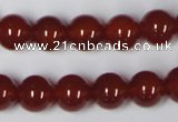 CAA112 15.5 inches 10mm round red agate gemstone beads wholesale