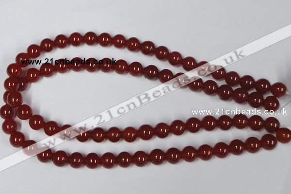 CAA112 15.5 inches 10mm round red agate gemstone beads wholesale