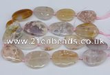 CAA1124 15.5 inches 25*35mm - 30*40mm freeform sakura agate beads