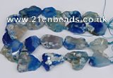 CAA1128 15.5 inches 25*35mm - 35*45mm freeform sakura agate beads