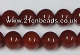 CAA113 15.5 inches 12mm round red agate gemstone beads wholesale