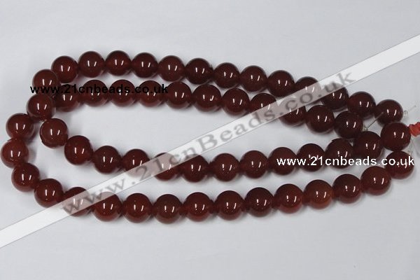 CAA114 15.5 inches 14mm round red agate gemstone beads wholesale