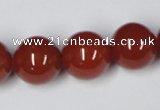 CAA115 15.5 inches 16mm round red agate gemstone beads wholesale