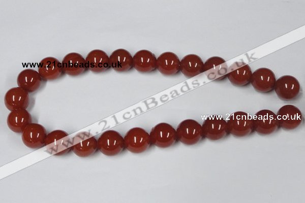 CAA115 15.5 inches 16mm round red agate gemstone beads wholesale