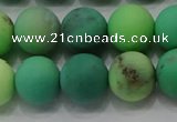 CAA1152 15.5 inches 8mm round matte grass agate beads wholesale