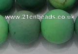 CAA1156 15.5 inches 16mm round matte grass agate beads wholesale