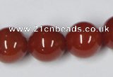 CAA116 15.5 inches 18mm round red agate gemstone beads wholesale