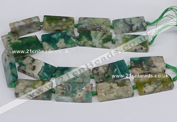 CAA1169 15.5 inches 22*40mm rectangle sakura agate gemstone beads