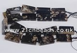 CAA1170 15.5 inches 22*40mm rectangle sakura agate gemstone beads