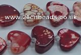 CAA1188 15.5 inches 16mm - 18mm heart dragon veins agate beads