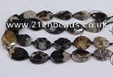 CAA1199 15.5 inches 20*25mm - 25*35mm faceted freeform sakura agate beads