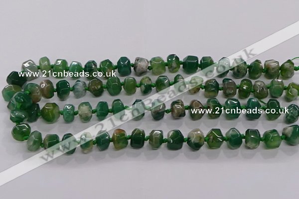 CAA1207 15.5 inches 8*12mm - 10*14mm faceted nuggets sakura agate beads