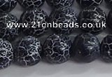 CAA1212 15.5 inches 10mm round frosted agate beads wholesale