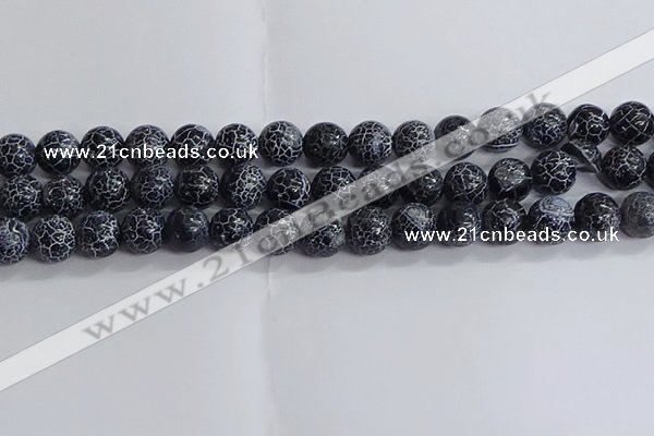 CAA1212 15.5 inches 10mm round frosted agate beads wholesale