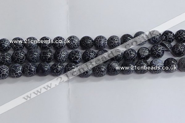 CAA1213 15.5 inches 12mm round frosted agate beads wholesale