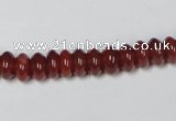 CAA122 15.5 inches 5*8mm rondelle red agate gemstone beads