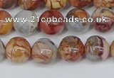 CAA1222 15.5 inches 8mm round gold mountain agate beads