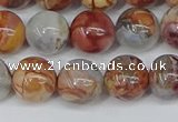 CAA1223 15.5 inches 10mm round gold mountain agate beads