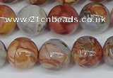 CAA1224 15.5 inches 12mm round gold mountain agate beads