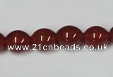 CAA130 15.5 inches 10*12mm egg-shaped red agate gemstone beads