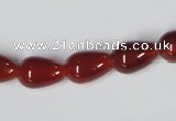 CAA131 15.5 inches 9*14mm teardrop red agate gemstone beads