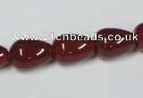 CAA132 15.5 inches 10*14mm teardrop red agate gemstone beads