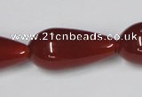 CAA134 15.5 inches 15*30mm teardrop red agate gemstone beads