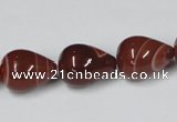 CAA135 15.5 inches 8*16mm teardrop red agate gemstone beads