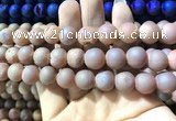 CAA1353 15.5 inches 14mm round matte plated druzy agate beads