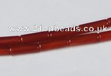 CAA136 15.5 inches 4*13mm column red agate gemstone beads