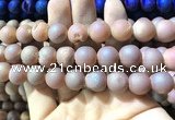 CAA1373 15.5 inches 16mm round matte plated druzy agate beads