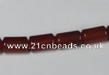 CAA138 15.5 inches 7*12mm column red agate gemstone beads