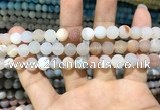 CAA1401 15.5 inches 8mm round matte druzy agate beads