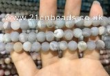 CAA1402 15.5 inches 8mm round matte druzy agate beads