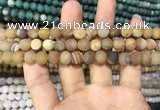 CAA1405 15.5 inches 8mm round matte druzy agate beads