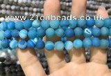 CAA1408 15.5 inches 8mm round matte druzy agate beads