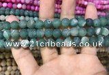 CAA1409 15.5 inches 8mm round matte druzy agate beads