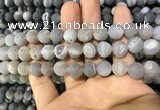 CAA1417 15.5 inches 10mm round matte druzy agate beads