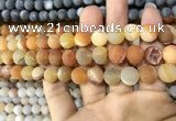 CAA1419 15.5 inches 10mm round matte druzy agate beads