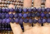 CAA1421 15.5 inches 10mm round matte druzy agate beads